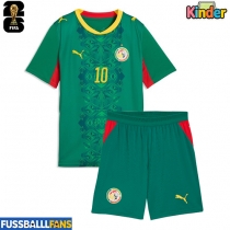 Senegal Sadio Mane #10 Auswärts Trikotsatz Kinder EM 2024 Kurzarm (+ Kurze Hosen)